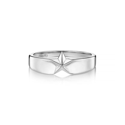 CELESTIAL 3D STAR RING IN STERLING SILVER