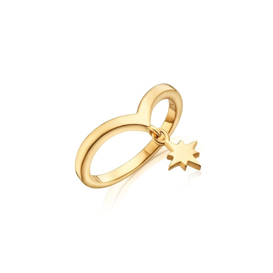 SHOOTING STAR CHARM HUGGING RING - Fool's Gold Jewellery